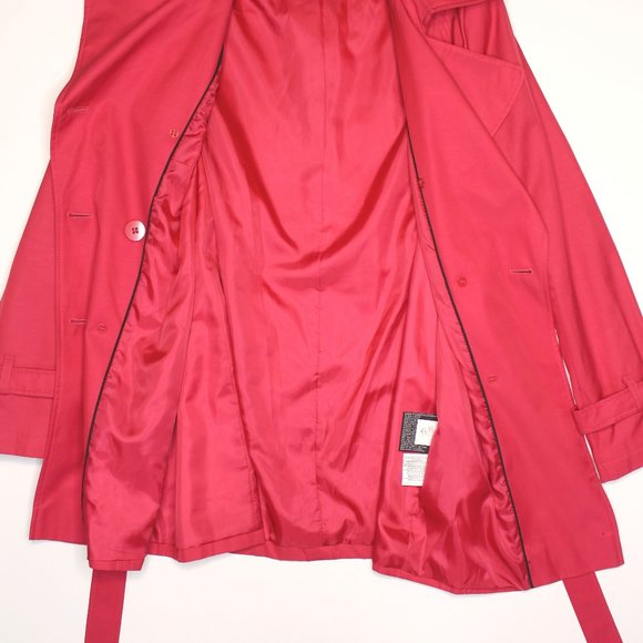 DKNY Pink BUTTON UP BELTED Trench Coat - Picture 6 of 6